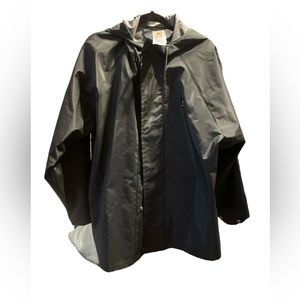 Carhartt  mens rain jacket with hood. dark gray/black size M